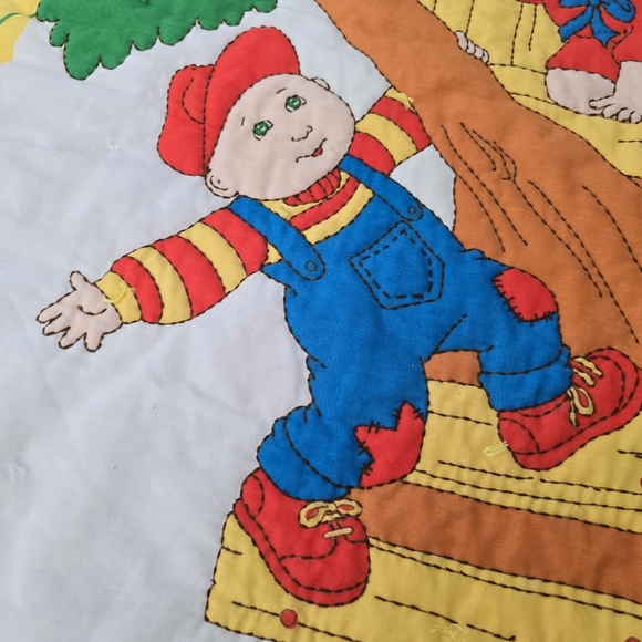 Vintage Cabbage Patch Quilt Blanket 43” X 33” Crib Baby Wall Hanging - Picture 6 of 11